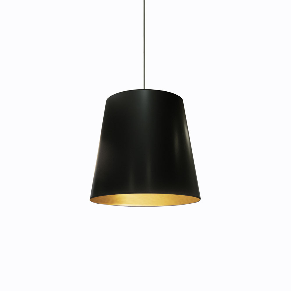 1LT Oversized Drum Pendant,Medium - Blk/Gld