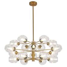 Dainolite ABI-3318C-VB-CLR - 18 Light Halogen Chandelier Vintage Bronze with Clear Glass