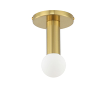 Dainolite ADS-41FH-AGB - 1 Light Incandescent Flush Mount, Aged Brass