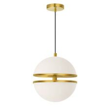  AMC-1330LEDP-AGB - 30W Pendant, Aged Brass w/ White Glass