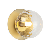 Dainolite BUR-51W-AGB-CL - 1 Light Incandescent Wall Sconce, Aged Brass with Clear Glass