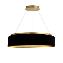 Dainolite CIR-2634C-AGB-698 - 34W Chandelier, Aged Brass w/ Black Shade