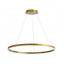  CIR-3263C-5CCT-AGB - 63W Colour Changing Temperature Chandelier, Aged Brass with White Acrylic Diffuser