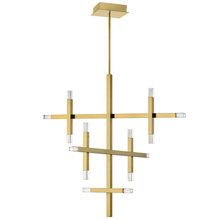  FCS-3656C-AGB - 42W Aged Brass Chandelier w/ Acrylic Diffuser