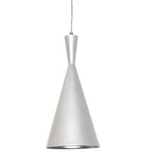  HKI-81P-WH - 1 Light Incandescent Pendant, Matte White w/Silver Pebbled Interior