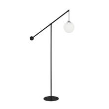 Dainolite HOL-661F-MB - 1LT Incandescent Floor Lamp, MB w/ Opal Glass