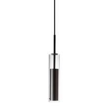  LUN-1LEDP-BK - 6W LED Pendant, Black Finish with Clear Glass