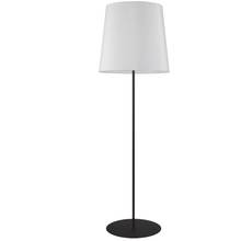  MM681F-BK-790 - 1LT Drum Floor Lamp w/ Jtone WH Shade, BK