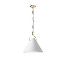  PCN-161P-AGB-790 - 1 Light Incandescent Pendant, Aged Brass with White Shade