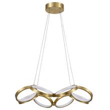  PHO-2564LEDC-AGB - 64W Chandelier, Aged Brass w/ White Silicone Diffuser