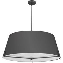 Dainolite PST-324P-MB-BK - 4 Light Incandescent Pendant Matte Black with Black Fabric shade