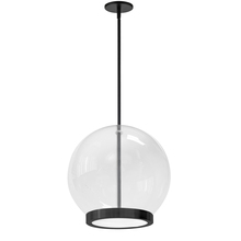  PTS-1215LEDP-MB - 15W Pendant, Matte Black with Clear Glass