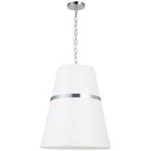  SYM-183P-PC-WH - 3LT Pendant,  PC w/ WH Shade