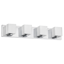  V1230-4W-PC - 4 Light Vanity, Polished Chrome, Frosted White Glass