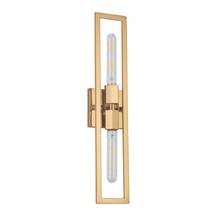  WTS-222W-AGB - 2 Light Incandescent Wall Sconce, Aged Brass