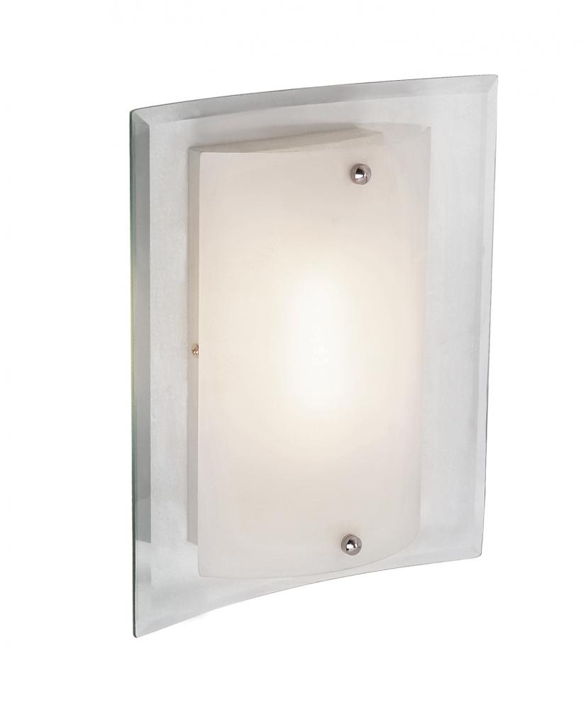 1LT SCONCE-GU24-DOUBLE GLASS-