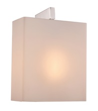 Trans Globe 21341 PC - 1LT WALL SCONCE WH SQ GLS-PC