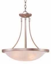 Trans Globe 6212 BN - 3 LT LARGE PENDANT- MRBLZD GLS