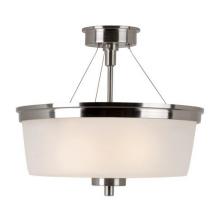 Trans Globe 70335-1 BN - 2LT-SEMI FLUSH-BRUSHED NICKEL-