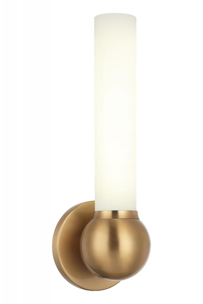 1 LT 15.1"H "PIERCE" AGED GOLD WALL SCONCE