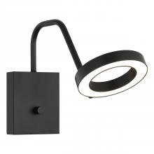 Matteo Lighting S12811BK - 1 LT LED "REALM" BLACK WALL SCONCE / ACRYLIC SHADE