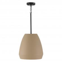  354211SN - 1-Light Handcrafted Terracotta Pendant in Sienna and Matte Black