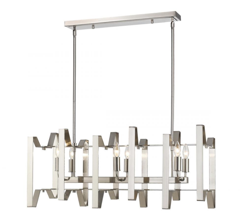 6 Light Linear Chandelier