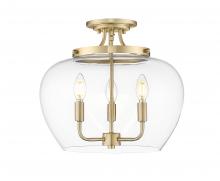 Z-Lite 473SF-BBR - 3 Light Semi Flush Mount
