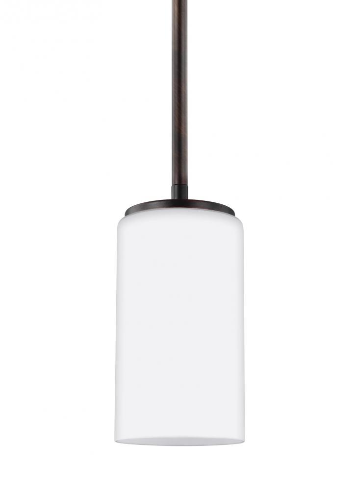 Hettinger transitional 1-light indoor dimmable ceiling hanging single pendant light in bronze finish