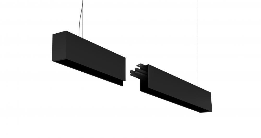4' LED Linear Suspension Mount Extension Kit, 2" Wide, 3000K, Black
