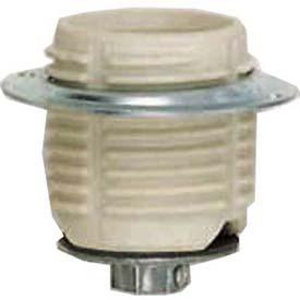 Keyless Threaded Porcelain Socket With Cap And Ring; 1/4 IPS; CSSNP Screw Shell; Glazed; 660W; 250V;