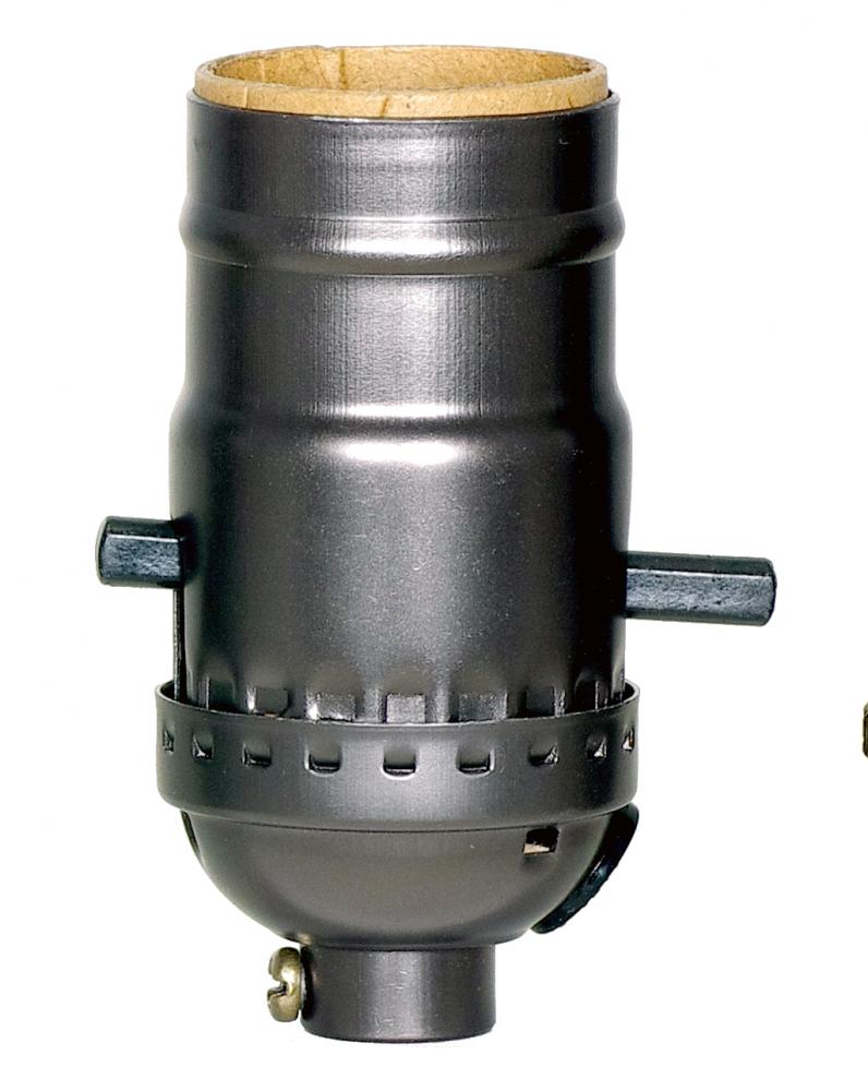 On-Off Push Thru Socket With Side Outlet; For SPT-2; 1/8 IPS; Aluminum; Dark Antique Brass Finish;