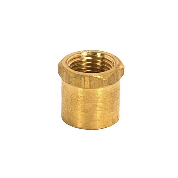 Brass Coupling; Unfinished; 3/4" Long; Hexagon Head Coupling; 1/8 IP