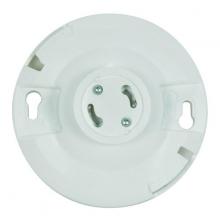 Satco Products Inc. 90/2467 - 4 Terminal Keyless White Phenolic GU24 Ceiling Receptacle; Screw Terminals; 4-1/2" Diameter;