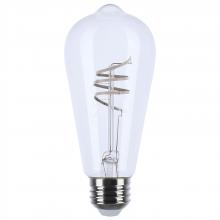  S10520 - 6 Watt LED; Reminiscent; Flex Gray Coil Filament; ST19; Medium Base; 2700K CCT; Clear; 120 Volt