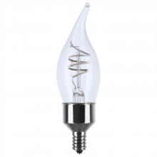  S10524 - 4 Watt LED; Reminiscent; Flex Gray Coil Filament; CA11; Candelabra Base; 2700K CCT; Clear; 120 Volt;