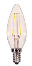  S21700 - 2.5 Watt B11 LED; Clear; Candelabra base; 2700K; 180 Lumens; 120 Volt; 2-Card