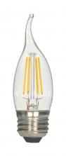  S21725 - 4.5 Watt CA10 LED; Clear; Medium base; 2700K; 120 Volt; 2-Card