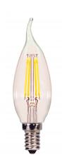  S29867 - 4 Watt CA11 LED; Clear; Candelabra base; 5000K; 350 Lumens; 120 Volt