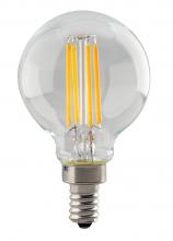  S8553 - 4 Watt G16 1/2 LED; Clear; Candelabra base; 2700K; 350 Lumens; 120 Volt