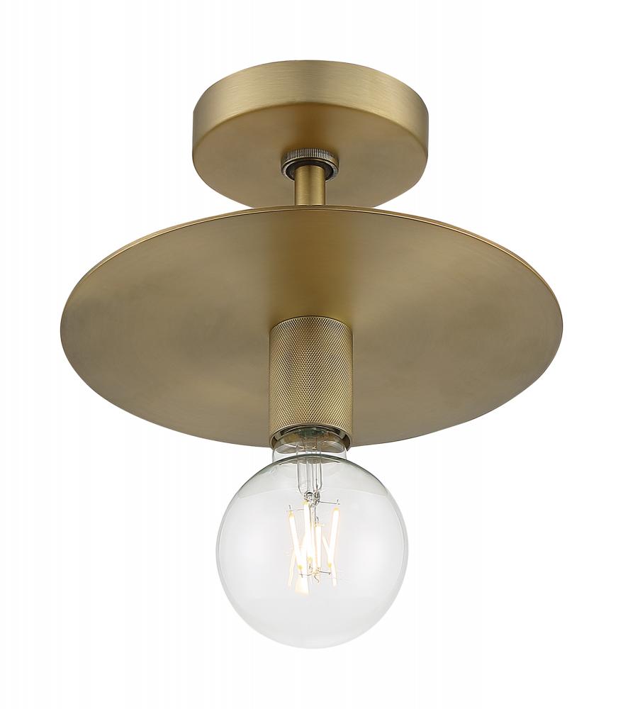 Bizet - 1 Light Semi-Flush with- Vintage Brass Finish