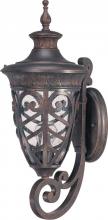  60/2053 - 1-Light Medium Outdoor Wall Lantern (Arm Up) in Dark Plum Bronze Finish and Clear Seeded Glass