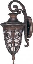  60/2054 - 1-Light Medium Outdoor Wall Lantern (Arm Down) in Dark Plum Bronze Finish and Clear Seeded Glass