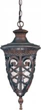  60/2058 - 1-Light Outdoor Hanging Lantern in Dark Plum Bronze Finish and Clear Seeded Glass