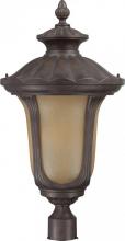  60/3911 - 1-Light Large Outdoor Post Lantern with Photocell in Fruitwood Finish and (1) 23W GU24 Lamp Included