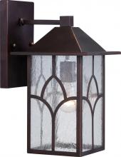  60/5642 - Stanton - 1 Light - 8" Wall Lantern with Clear Seed Glass - Claret Bronze Finish Finish