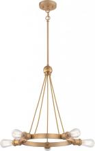  60/5715 - Paxton - 5 Light Chandelier - Natural Brass Finish