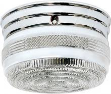  60/6027 - 2 Light - 8" - Flush Mount - Medium Crystal / White Drum; Color retail packaging