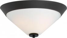 Nuvo 60/6352 - Nome - 2 Light Flush Mount with Satin White Glass - Mahogany Bronze Finish