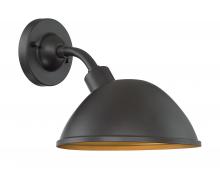  60/6902 - South Street - 1 Light Sconce with- Dark Bronze and Gold Finish